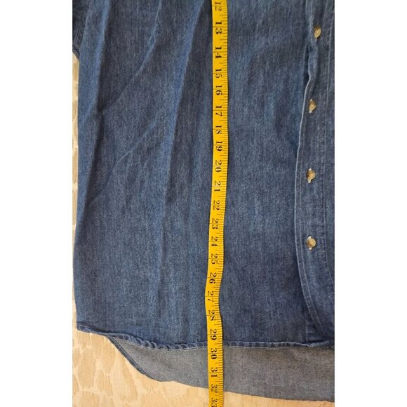 Pat O'Briens Denim Button-Up Shirt XXL 100% Cotton Long Sleeve Embroidered Logo - Picture 6 of 7